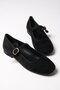 Inna Black Color Banded Women's Ballerinas - 8