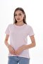 Women's Crew Neck Long Back Crew Neck Oversized T-Shirt 260023 - 4