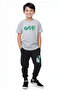 Never Give up Printed Boys' Short Sleeve Bottom-Top Suit - 2