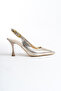Women's Ankle Strap Wide Metal Buckle Detailed Patent Leather Stiletto