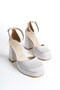 Women's Special Design Silver Satin Fabric Platform Heeled Shoes (the Molds Are Half a Size Larger.) - 5