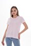 Women's Crew Neck Long Back Crew Neck Oversized T-Shirt 260023 - 2