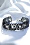Gothic Black Lace Guipure Choker Necklace - 2