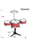 Kids Drum Set Musical Instrument-Blue - 5