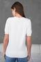 Women's Buttoned Short Sleeve Knitwear Blouse 1415 Ecru - 3