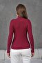 Half Fisherman Ribbed Badi Sweater 1246 Claret Red - 6