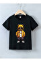 Bear Rap Printed T-Shirt for Boys with Crew Neck