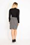 Women's Large Size Black Dress with Ornamental Pockets 65n35024 - 6