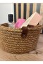 BEYZAM HOME OVAL JUTE WOVEN 3-PIECE HAND-WOVEN BASKET BATHROOM AND KITCHEN ORGANIZER - 3