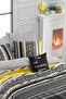 Double 100% Natural Cotton Duvet Cover Set - Yellow and Black - 2
