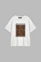 New Attıtude Printed Relaved Fit White Women's Tshirt