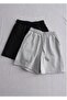 Unisex Gray Black Combed Cotton Shorts 2 Pack