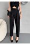 Women's High Waist Carrot Cut Collet Fabric Pants - 3