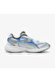 Morphic Unisex White Sports Shoes with Blue Detail