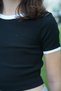 Casual & Sporty: Double Cargo Pockets Elastic Leg Bottom and Short Sleeve Crop Suit - 6