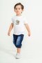 3-Piece Set with Stylish Shirt, Striped Waist, Adjustable Short Sleeves and Shorts Children's and Baby Clothing Special Gu - 5