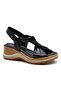 Women's Comfort Leather Sandals Black 2409901Y