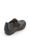 Women's Black Comfort Leather Sandals - 18791395 - 3