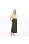 Apsen Women's Khaki Pocket Detailed Polyviscose Pencil Skirt 2107-95