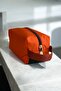 Leather Detailed Orange - Black Unisex Stylish Handbag Makeup Bag Practical Bag - 5