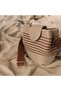 Straw Women's Bag Shoulder Bag Covered Jute Bag Midi Size Special Design Bag - 2