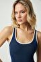 Ivana Women's Slim Navy Blue Fit Body - 5