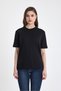 Women/Unisex Black 100% Cotton Relaxed Fit (Relaxed Cut) Crew Neck Basic T-Shirt