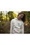 Nota Bird Printed Women's Cotton Long Sleeve Shardonlu 3 Thread Hooded Sweatshirt - 2