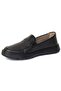 50745 Zn Leather Comfort Casual Women's Shoes Black - 2