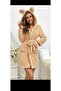 Welsoft Hooded Rabbit Ears Plush Bathrobe