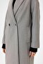 Gray Women's Double Breasted Oversize Coat - 4