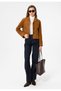 Tan Women's Faux Suede Crop Jacket - 2