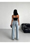 Hsn Lya Julia Dessin Light Blue Snow Wash Stretch Fabric Palazzo Wide Leg New - 3