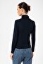 Navy Blue Women's High Top Knitwear Sweater - 6