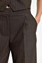Women's High Waist Striped Trousers - 3
