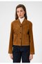 Tan Women's Faux Suede Crop Jacket - 3