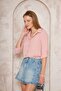 Women's Pompom Slim Fit Long Sleeve Shirt Powder 3621275 - 3
