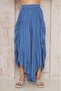 Women's Indigo Blue Authentic Elastic Waist Slit Casual Shalwar Skirt Bohemian Trousers 3635358 - 7
