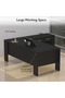 Moderno A01 L-Shaped Workstation Executive Desk with 2 Drawers for Office-Black - 5
