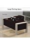 Moderno A01 L-Shaped Workstation Executive Desk with 2 Drawers for Office-Dark Walnut - 5