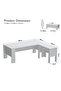 Moderno A01 L-Shaped Workstation Executive Desk with 2 Drawers for Office-White - 2