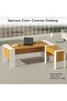 Moderno A01 L-Shaped Workstation Executive Desk with 2 Drawers for Office-Light Walnut - 4