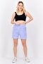 Women Pull On Embroidered Logo Basic Shorts, Violet - 4