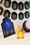 زينة رمضان بزخارف دينية على الطاولة، مجموعة زينة طاولة رمضان باللون الأزرق الداكن - 3