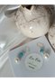 Natural Stone & Glass Pearl & Gold Detail Earring - 5