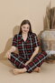 Women's Battal Milan Fabric Short Sleeve Shirt Collar Plus Size Pajamas Set - 6