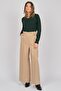 Women's Ornamental Belted Wide Leg Trousers6055107 Camel - 4