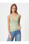 V-Neck Buttoned Athlete Ribbed Viscose Fabric Mixed - 3