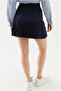Women's Navy Blue Fabric Pleated Mini Skirt Nwj-Etk- 258024 - 4