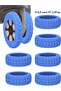 Silicone Wear Resistant Anti Sound Suitcase Wheel Case Skidproof Mold - 8 Pcs Blue- C01